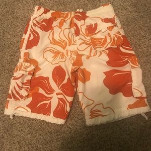 Boys Floral Swim Trunks